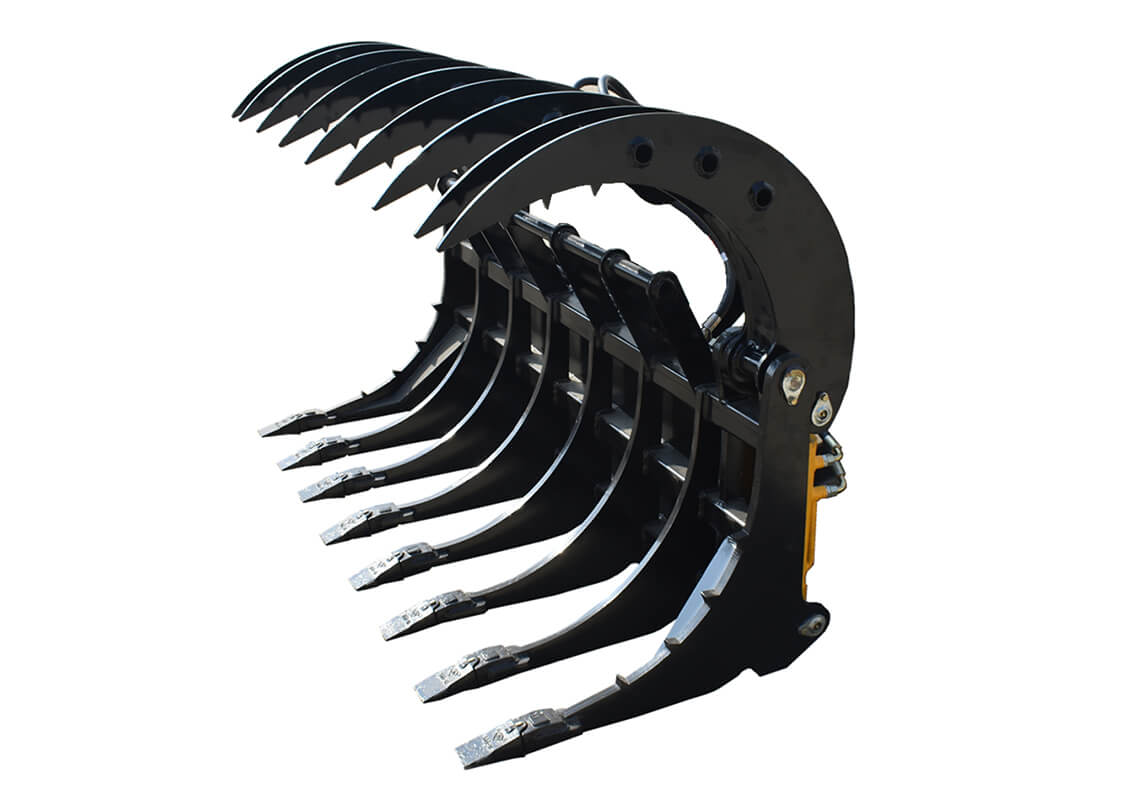 Root grapple rake