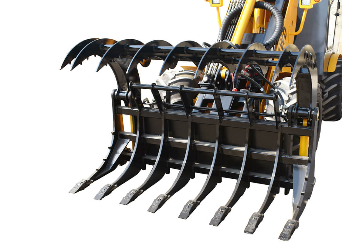 Root grapple rake